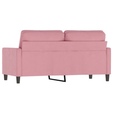 vidaXL Καναπές Διθέσιος Ροζ Βελούδινος 158x77x80cm 1 τεμ.