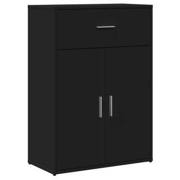 vidaXL Βοηθητικά Ντουλάπια 2 τεμ. Μαύρο 60x30x84cm Επεξεργ. Ξύλο