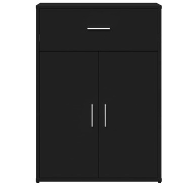 vidaXL Βοηθητικά Ντουλάπια 2 τεμ. Μαύρο 60x30x84cm Επεξεργ. Ξύλο