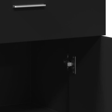 vidaXL Βοηθητικά Ντουλάπια 2 τεμ. Μαύρο 60x30x84cm Επεξεργ. Ξύλο