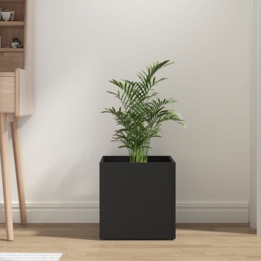 vidaXL Ζαρντινιέρα Μαύρη 40 x 40 x 40 εκ. από Επεξεργασμένο Ξύλο