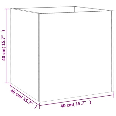 vidaXL Ζαρντινιέρα Μαύρη 40 x 40 x 40 εκ. από Επεξεργασμένο Ξύλο