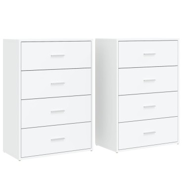 vidaXL Βοηθητικά Ντουλάπια 2 τεμ. Λευκό 60x31x84cm Επεξεργ. Ξύλο