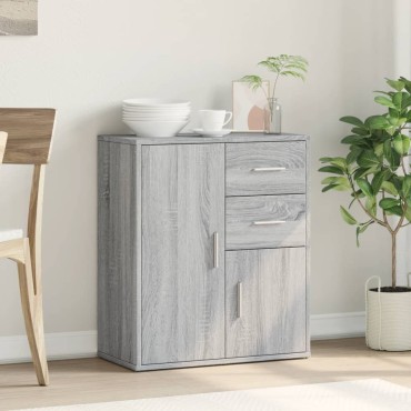 vidaXL Βοηθητικό Ντουλάπι Γκρι Sonoma 60x31x70cm Επεξεργασμένο Ξύλο 1 τεμ.