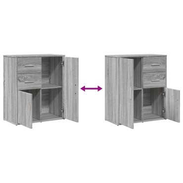 vidaXL Βοηθητικό Ντουλάπι Γκρι Sonoma 60x31x70cm Επεξεργασμένο Ξύλο 1 τεμ.