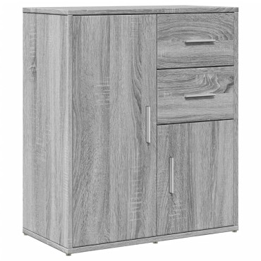 vidaXL Βοηθητικά Ντουλάπια 2 τεμ. Γκρι Sonoma 60x31x70cm Επεξ. Ξύλο