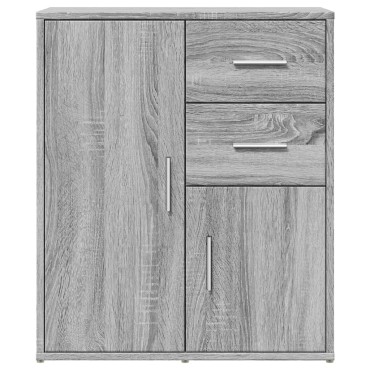 vidaXL Βοηθητικά Ντουλάπια 2 τεμ. Γκρι Sonoma 60x31x70cm Επεξ. Ξύλο