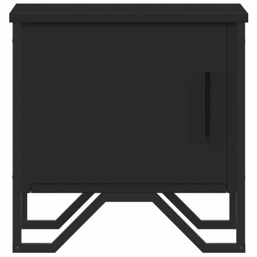 vidaXL Κομοδίνα 2 τεμ. Μαύρα 40x30x40cm από Επεξεργασμένο Ξύλο