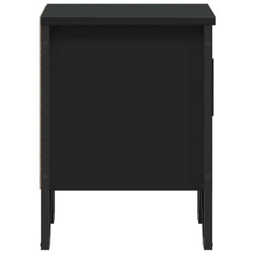 vidaXL Κομοδίνα 2 τεμ. Μαύρα 40x30x40cm από Επεξεργασμένο Ξύλο