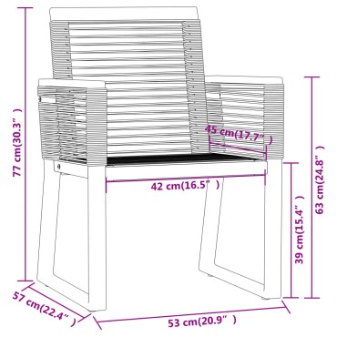 vidaXL Σετ Τραπεζαρίας Κήπου 7 τεμ. Μαύρο 200x100x74cm