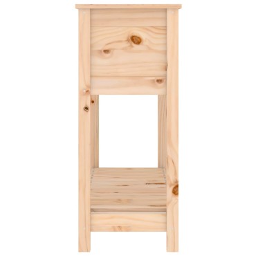 vidaXL Ζαρντινιέρα με Ράφι 111,5 x 34,5 x 81 εκ. Μασίφ Ξύλο Πεύκου