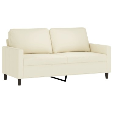 vidaXL Καναπές Διθέσιος Κρεμ Βελούδινος 158x77x80cm 1 τεμ.