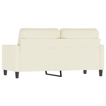 vidaXL Καναπές Διθέσιος Κρεμ Βελούδινος 158x77x80cm 1 τεμ.