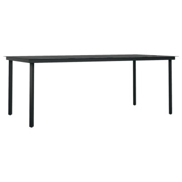 vidaXL Σετ Τραπεζαρίας Κήπου 9 τεμ. Μαύρο 52x56x88cm