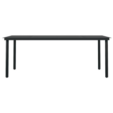 vidaXL Σετ Τραπεζαρίας Κήπου 9 τεμ. Μαύρο 52x56x88cm