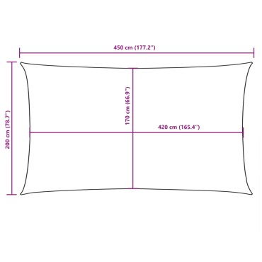 vidaXL Πανί Σκίασης Ορθογώνιο Πορτοκαλί 2 x 4,5 μ. από Ύφασμα Oxford