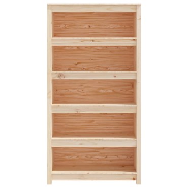 vidaXL Βιβλιοθήκη 80x35x154cm από Μασίφ Ξύλο Πεύκου 1 τεμ.