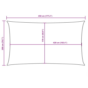 vidaXL Πανί Σκίασης Ορθογώνιο Κίτρινο 2 x 4,5 μ. από Ύφασμα Oxford