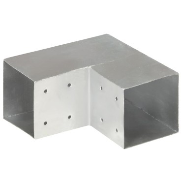 vidaXL Σύνδεσμος Στύλου Σχήματος L 101x101 χιλ. από Γαλβανισμ. Μέταλλο