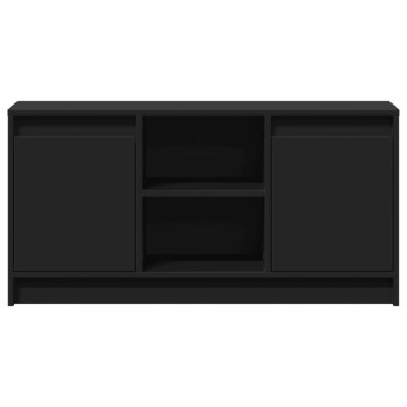vidaXL Έπιπλο Τηλεόρασης με LED Μαύρο 100x34x50cm από Επεξ. Ξύλο