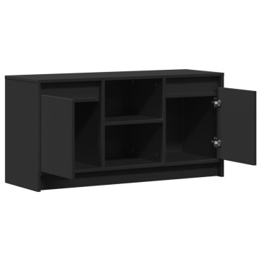 vidaXL Έπιπλο Τηλεόρασης με LED Μαύρο 100x34x50cm από Επεξ. Ξύλο