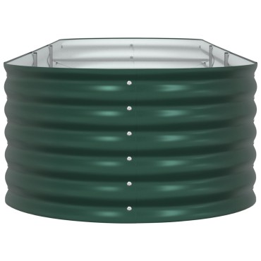 vidaXL Υψωμένο Κρεβάτι Κήπου Πράσινο 320x80x44 εκ. Γαλβανισμένο Ατσάλι