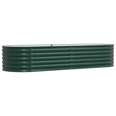 vidaXL Υψωμένο Κρεβάτι Κήπου Πράσινο 240x80x44 εκ από Γαλβανισμένο Ατσάλι