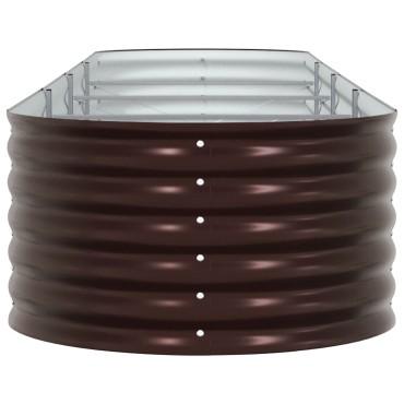 vidaXL Υψωμένο Παρτέρι για Κήπο Καφέ 400x80x44 εκ σε Γαλβανισμένο Χάλυβα