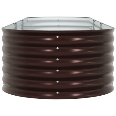 vidaXL Ψηλό Κρεβάτι Κήπου Καφέ 320x80x44 εκ από Γαλβανισμένο Χάλυβα
