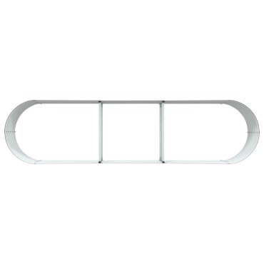 vidaXL Ψηλό Κρεβάτι Κήπου Καφέ 320x80x44 εκ από Γαλβανισμένο Χάλυβα