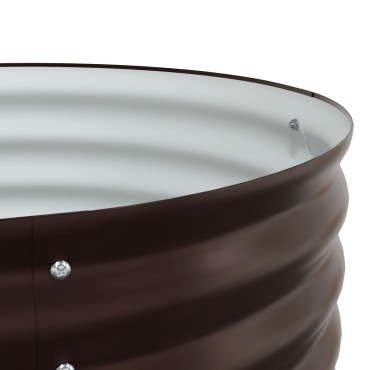 vidaXL Ψηλό Κρεβάτι Κήπου Καφέ 320x80x44 εκ από Γαλβανισμένο Χάλυβα