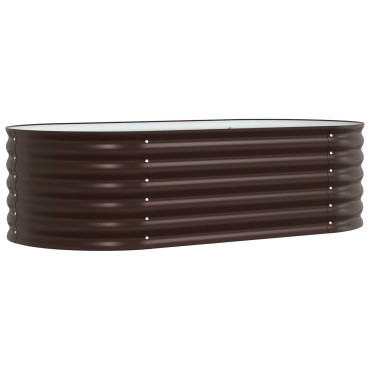 vidaXL Κήπος Ανυψωμένο Κρεβάτι Καφέ 160x80x44 εκ Γαλβανισμένο Ατσάλι