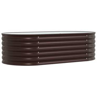 vidaXL Κήπος Ανυψωμένο Κρεβάτι Καφέ 160x80x44 εκ Γαλβανισμένο Ατσάλι