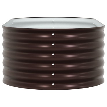 vidaXL Κήπος Ανυψωμένο Κρεβάτι Καφέ 160x80x44 εκ Γαλβανισμένο Ατσάλι