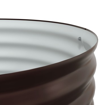 vidaXL Κήπος Υψηλό Κρεβάτι Καφέ 80x80x44 εκ. από Γαλβανισμένο Ατσάλι