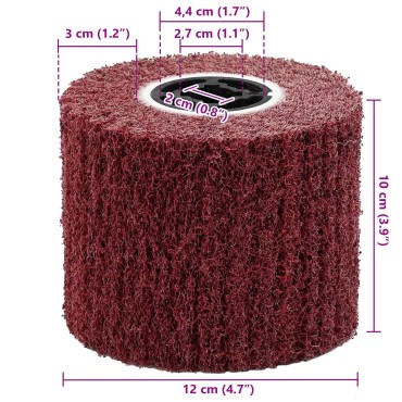 vidaXL Ρολά Λειάνσεως 3 τεμ 80 Grit Συνθετική Ίνα