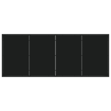 vidaXL Κήπος Τραπέζι Μαύρο 200x80x73cm Γυαλί ανθεκτικό στη θερμότητα 1 τεμ.