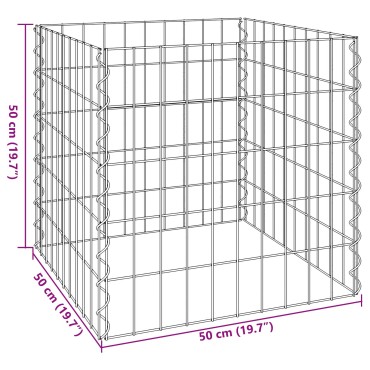 vidaXL Σακουλάκια Κομποστοποίησης 50x50x50cm από Γαλβανισμένο Χάλυβα