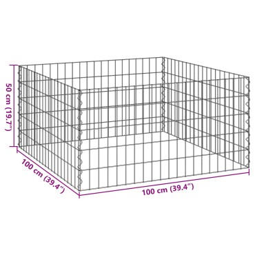 vidaXL Τετράγωνος Κομποστοποιητής 100x100x50cm Σίδερο