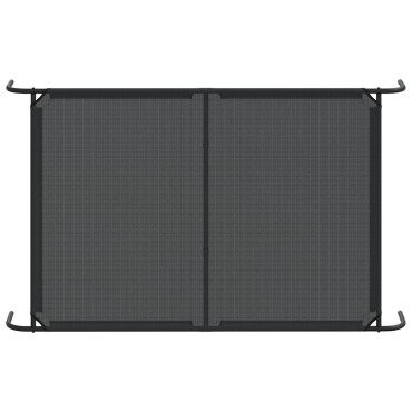 vidaXL Ανυψωμένο κρεβάτι σκύλου Μαύρο 150x90x20 cm Textilene ατσάλι