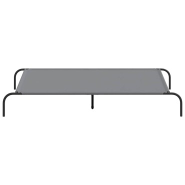 vidaXL Ανυψωμένο κρεβάτι σκύλου γκρι 150x90x20 cm ύφασμα Οξφόρδης