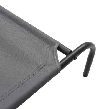 vidaXL Ανυψωμένο κρεβάτι σκύλου γκρι 150x90x20 cm ύφασμα Οξφόρδης