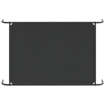 vidaXL Ανυψωμένο κρεβάτι σκύλου μαύρο 130x80x20 cm ύφασμα Οξφόρδης