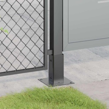 vidaXL Βάσεις στύλων τετράγωνες 12 τεμάχια Χάλυβας με επικάλυψη σκόνης