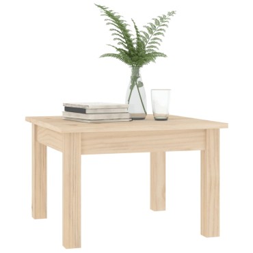 vidaXL Τραπεζάκι Σαλονιού Γκρι 45x45x30cm από Μασίφ Ξύλο Πεύκου 1 τεμ.