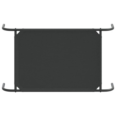 vidaXL Ανυψωμένο κρεβάτι σκύλου μαύρο 90x50x20 cm ύφασμα Οξφόρδης