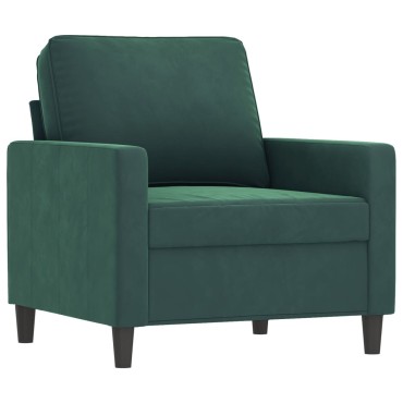 vidaXL Πολυθρόνα Σκούρο πράσινο Βελούδινη 78x77x80cm 1 τεμ. Γωνιακός