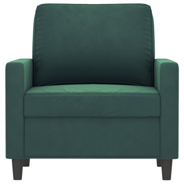 vidaXL Πολυθρόνα Σκούρο πράσινο Βελούδινη 78x77x80cm 1 τεμ. Γωνιακός