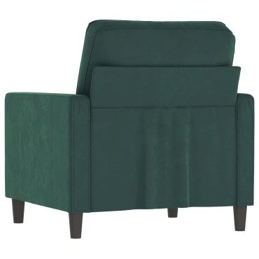 vidaXL Πολυθρόνα Σκούρο πράσινο Βελούδινη 78x77x80cm 1 τεμ. Γωνιακός