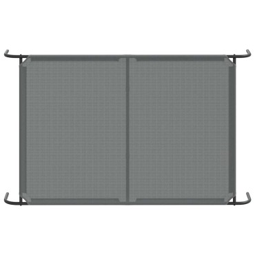 vidaXL Ανυψωμένο κρεβάτι σκύλου γκρι 150x90x20 cm Textilene και χάλυβα